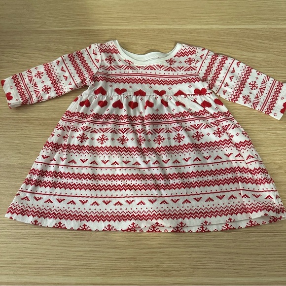 Old Navy Other - Old Navy Baby Girl Red & White Valentines Dress 0-3 Months
